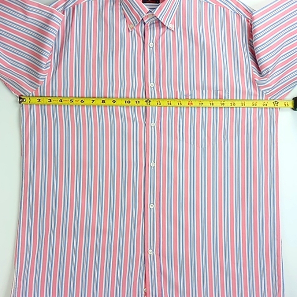 Paul & Shark Men's Button Front Pink/ Blue Stripe Shirt Size 42 - Picture 3 of 12